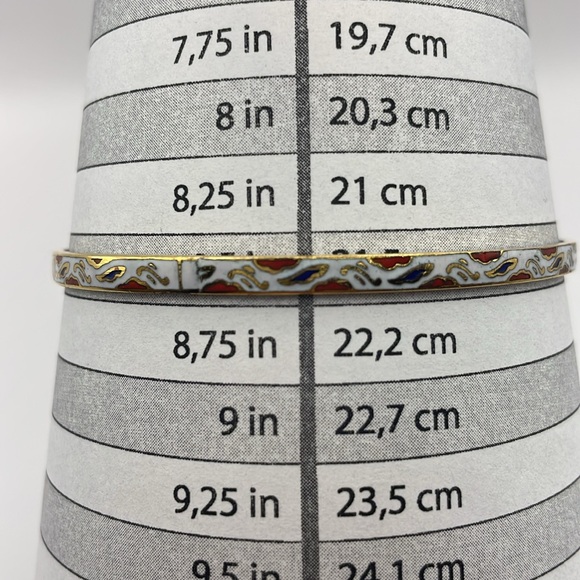 Vintage Thin Enamel Bangle Bracelet (EB10) - Picture 6 of 6